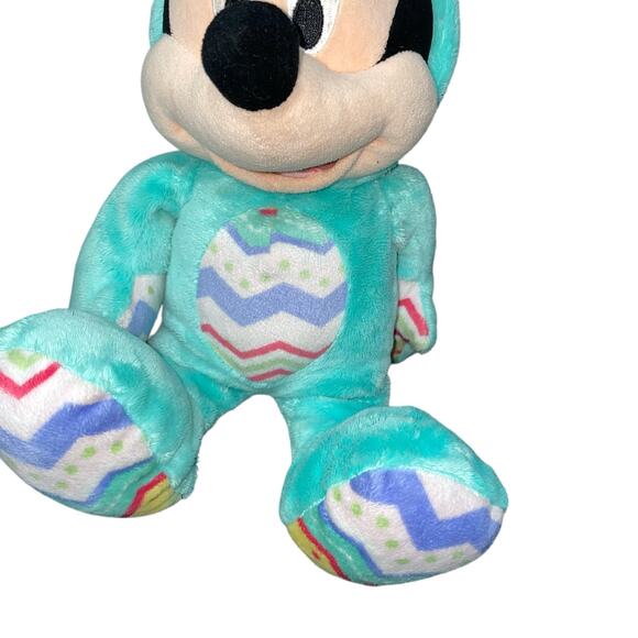 Disney Mickey Mouse Plush Bunny Rabbit Baby Shower Gift Nursery Decor Blue 10" - Picture 5 of 14